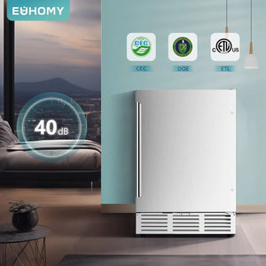 Outdoor Living > Outdoor Kitchen > Outdoor Refrigeration - Stainless Steel Outdoor Refrigerator – 130L Weather - Resistant Patio Fridge - RefreshCraft - RC-FDG-9439951519961