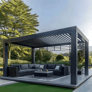 Pergola Gazebo - Bioclimatic Pergola Gazebo – Waterproof Aluminum Louvered Outdoor Patio Cover - RefreshCraft - RC-GAZ-9439949357273