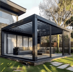 Pergola Gazebo - Bioclimatic Pergola Gazebo – Waterproof Aluminum Louvered Outdoor Patio Cover - RefreshCraft - RC-GAZ-9439949357273