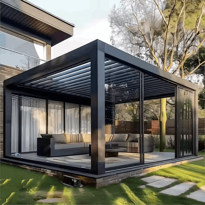 Pergola Gazebo - Bioclimatic Pergola Gazebo – Waterproof Aluminum Louvered Outdoor Patio Cover - RefreshCraft - RC-GAZ-9439949357273